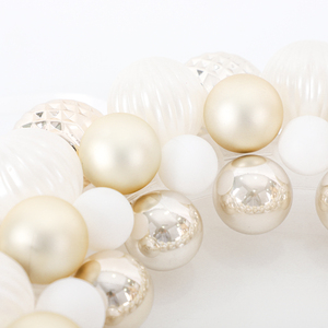 Bola de <span class=keywords><strong>Navidad</strong></span> Dorada y Blanca, Mezcla de Diferentes Formas, Accesorios de Año Nuevo, Regalos de <span class=keywords><strong>Navidad</strong></span>, Decoración, Bola de Plástico con Brillantina - Product Image 6