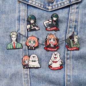 4 Nuevos Diseños de Alta Calidad, Pin Metálico de Anime Spy Family <span class=keywords><strong>Anya</strong></span> Yor Loid, Decoración para Mochila - Product Image 3