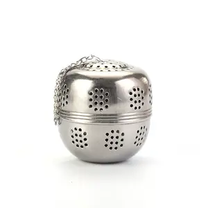 Infuseur à thé en acier inoxydable 304, boule à thé en maille d'épices de cuisson à verrouillage de 45mm avec passoire à thé à chaîne accessoires de filtre à café