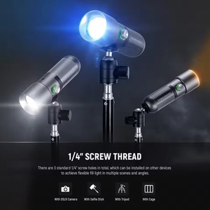 Pour <span class=keywords><strong>NEEWER</strong></span> FL10 Portable 10W LED projecteur vidéo 7500mAh lampe de poche avec 4 couleurs 20 filtres Gobo photographie de Construction en métal - Product Image 5