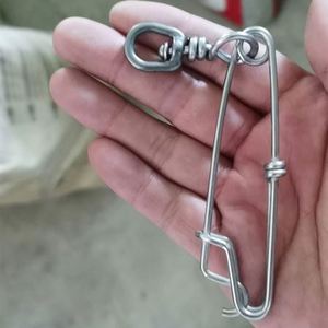 Conector Giratorio de Acero Inoxidable de Alta Resistencia para Pesca Marina, Anzuelo de Pesca con Ojo Abierto/Cerrado para Atún, Conector Giratorio con Mosquetón para Pesca en el Mar - Product Image 4