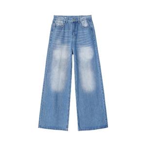 Men's Classic Washed Denim <b>Y2K</b> Heavyweight Loose Fit Straight Leg Jeans Casual <b>Trousers</b> Wholesale 2026 Spring Fashion - Product Image 5