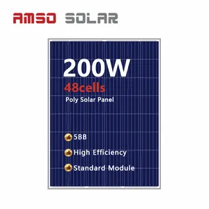 高效批发聚太阳能电池板价格200W太阳能电池板是家用太阳能系统的太阳能电池板200w