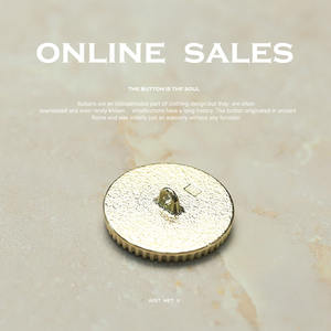 Bouton fantaisie en métal doré de luxe 20mm 22mm 25mm pour boutons décoratifs de manteau de femmes vente en gros - Product Image 3