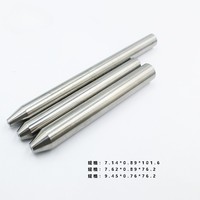 Buse de mélange en acier au tungstène et acier inoxydable pour machine de découpe jet d'eau haute pression, usinée CNC, 7.0*0.76*76.2, pièce de rechange longue