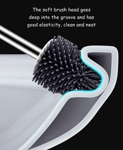 Cepillo de Limpieza para Inodoro de Silicona Suave TPR, Precio de Fábrica, con Soporte - Product Image 5