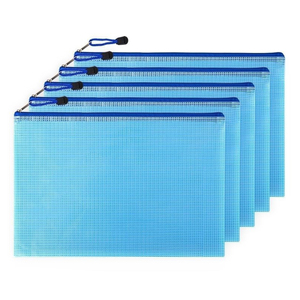 Biểu tượng tùy chỉnh in trắng đen A4 A3 thư Kích thước <span class=keywords><strong>PVC</strong></span> Vinyl rõ ràng du lịch không thấm nước nhựa Zip Lớn Túi lưới túi tài liệu - Product Image 5