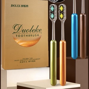 <span class=keywords><strong>Brosse</strong></span> à dents de luxe pour adultes à usage domestique, à poils <span class=keywords><strong>ultra</strong></span>-fins et extra-doux, personnalisable et colorée - Product Image 4