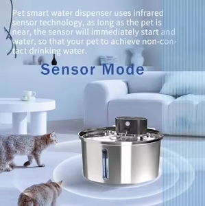 Xách tay 5000mAh cảm biến không dây mèo đài phun nước tự động có thể sạc lại pin 3.2L thép không gỉ Pet nước ngoài trời <span class=keywords><strong>RV</strong></span> - Product Image 4