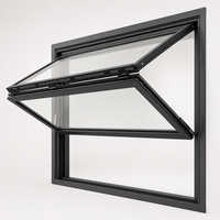 Fenêtre pliante à suspension supérieure en aluminium à rupture de pont thermique, double vitrage, étanchéité EPDM, taille personnalisée, OEM