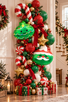 Ballons personnalisés en mylar en forme de dumpling, holographiques, pour la décoration de fête de Noël