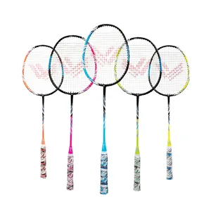 Racchetta da badminton professionale, racchetta da badminton integrata in lega di alluminio, vendita diretta in fabbrica