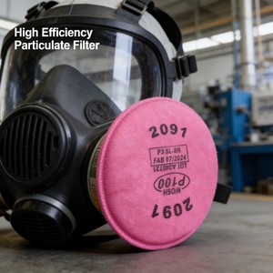 Filtro de Algodón P100 con Carbón Activado para Respirador, Protección contra Vapores Orgánicos, Humo, Gases de Soldadura y Polvo - Product Image 4