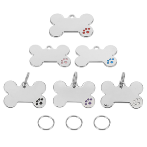 Placa de Identificación Personalizada Creativa para Mascotas, Diseño Simple Antipérdida con Letras y Patrón Sólido, Joyería para Perros y Gatos, Colgante para Collar OEM - Product Image 1