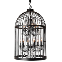 Lustre en forme de cage à oiseaux de haute qualité, en gros, personnalisé, pas cher, Chine