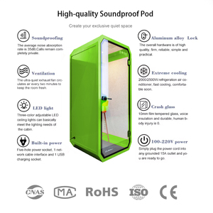 Best Factory Customized High Quality Smart Soundproof <strong>Recording</strong> <strong>Booth</strong> Studio-Grade Acoustic Pod With Power Outlets Ventilation - Product Image 3