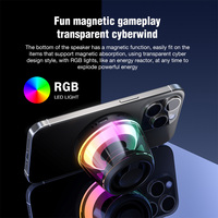 Altavoz Bluetooth Magnético TWS 2 en 1 con LED RGB Inteligente y Soporte para Teléfono