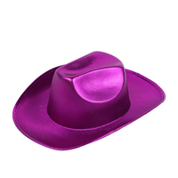 Cappello da Cowboy in Tessuto Neon Dorato per Adulti, per Feste di Laurea, Capodanno, Halloween, Ringraziamento, Festa del Papà, Spettacoli
