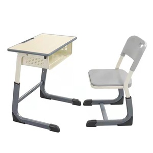 Muebles escolares duraderos de metal y madera, silla de escritorio individual para estudiantes con altura ajustable para mesa de aula para estudiantes - Product Image 5