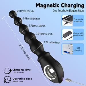 Plug Anale Vibrante Wireless, Stimolatore del Pene, Massaggiatore Prostatico, Giocattoli Sessuali Anali per Donne e Uomini - Product Image 4