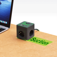 Regleta de Enchufes Universal Europea de 3 Tomas con Protector de Sobretensión, Puertos USB-A (1) y USB-C (2), Portátil para Uso Hospitalario