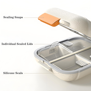 Boîte à pilules portable en plastique, organiseur de médicaments sept jours par semaine, compartimenté, conteneur de rangement scellé pour bijoux - Product Image 2