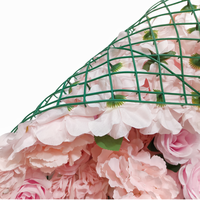 Dinding Bunga Hydrangeas 3d dekorasi dinding bunga buatan kain merah muda dekorasi dinding latar belakang pernikahan bunga simulasi