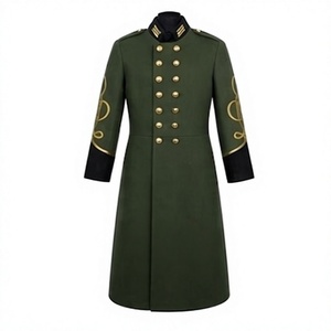 Manteau long en laine pour homme de style vintage, à double boutonnage, formel, pour l'hiver - Product Image 1