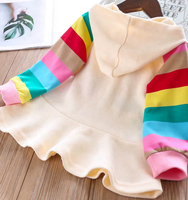 Personnalisable nouveau pull à capuche pour filles arc-en-ciel à manches longues T-shirt bas chemise hauts automne filles pull