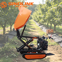 Dumper sur chenilles hydraulique à ciseaux TDH500BF, capacité de charge 500 kg, pour transport en verger, ferme et montagne