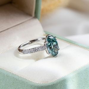 Custom IGI Certificate Gold Jewelry PT950 Oval Cut 3.11CT VS1 <b>Lab</b> Grown Diamond Ring - Product Image 2