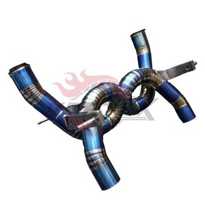 Vortex Car Performance Titanium Muffler for Lamborghini Aventador SVJ LP770 Blue Straight Full Exhaust Factory - Product Image 3