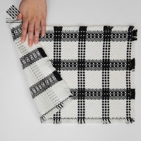 Napperons de table de cuisine élégants en coton personnalisés avec pompons en coton et polyester multi-usages