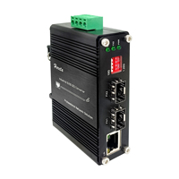 Convertisseur de média fibre optique industriel 10G SFP+ vers SFP+ OEO, répéteur 3R, prolongateur, prend en charge le commutateur de vitesse 1.25G/10G, transceiver optique
