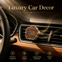 Diffuseur de parfum voiture de luxe personnalisé, bois de noyer et zinc, clip d'aération, parfum longue durée sans électricité