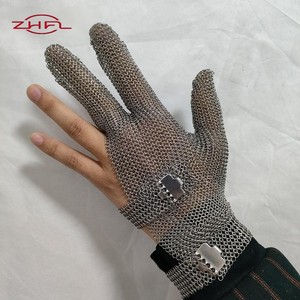 Stainless Steel <b>Mesh</b> Chainmail Cut Resistant <b>Gloves</b> EN388/ANSI Level 5 9 Uncoated Abrasion-Resistant Tear 4 Customizable Oyster - Product Image 3
