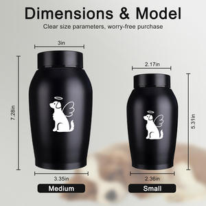 Urna de Cremação para Animais de Estimação em Aço Inoxidável Polido com Padrão de Patas Gravável a Laser, à Prova de Vazamentos, para Cães e Gatos - Product Image 4