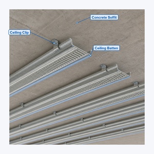 Profilé de plafond en acier galvanisé 36x12mm, profilé de plafond léger en acier, profilé de plafond suspendu, composants de grille de plafond, cloison sèche, Indonésie - Product Image 5