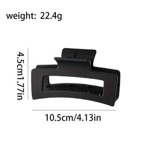 Набор из 12 больших прямоугольных заколок-крабиков для волос из пластика, нескользящих, 11 см, модные, нейтральные, для женщин с густыми волосами, оптом - Product Image 5