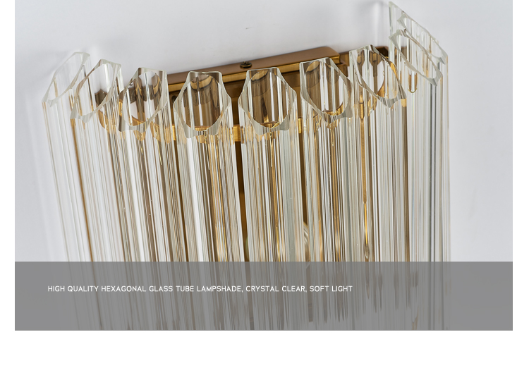 Luxury classic modern living room decorative led crystal glass wall light external hang wall lights