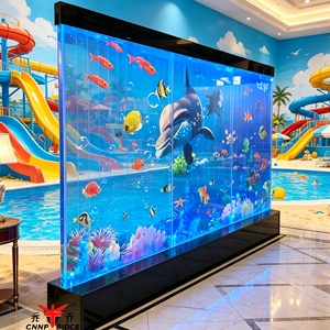 Mur de <span class=keywords><strong>bulles</strong></span> d'eau mobile moderne en acrylique, écrans d'affichage imprimés et séparateur de pièce avec écran mural décoratif - Product Image 6