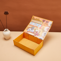 Caja de Regalo Plegable de Cartón con Logotipo Personalizado de Fábrica, Impresión UV, Caja de Regalo Magnética Plegable Negra para Ropa