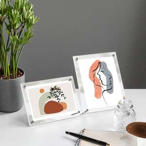 Tinh thể trong suốt <span class=keywords><strong>6</strong></span>-inch <span class=keywords><strong>Acrylic</strong></span> khung ảnh hiển thị đứng giấy chứng nhận & bưu thiếp hiển thị hình ảnh A4 khung Áp phích - Product Image 1