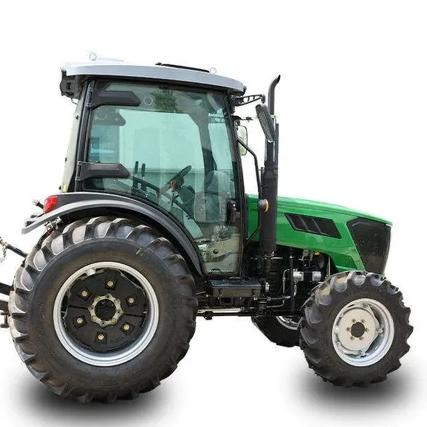 Trator agrícola 60HP 4x4 de excelente qualidade com carregador frontal 4 em 1 com balde de máquinas agrícolas CE