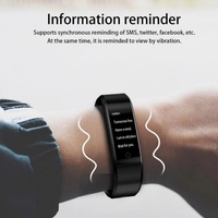 Reloj Inteligente Económico 115 Plus con Pantalla TFT de Plástico para Hombre y Mujer, Monitor de Actividad Física, Alarma, Frecuencia Cardíaca, Presión Arterial, Pantalla Táctil