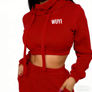 Sweat à capuche décontracté pour femme avec masque intégré, en coton, coupe classique, respirant, anti-boulochage, logo personnalisé, nouvelle collection automne, style streetwear - Product Image 2