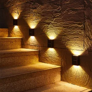 Solar Up And Down Luminous Courtyard Staircase Decoration LED Solar Wall Light Outdoor Porch Garden Waterproof Wall Lamp