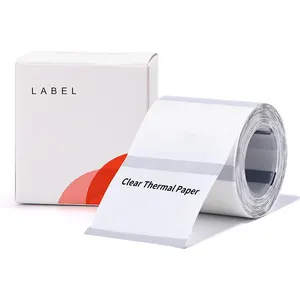 Wholesale Roll Transparent Thermal Paper Clear Direct Thermal Sticker Labels For B1/B21/B3S Label Printer