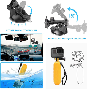 ชุดอุปกรณ์ติดตั้งกล้องแอคชั่นสำหรับ GoPro Hero 13 12 11 ที่ยึดติดหน้าอกแบบสุญญากาศ ที่จับแบบลอยได้ ไม้เซลฟี่ ขาตั้งกล้อง สายรัดข้อมือ ขายส่ง - Product Image 4