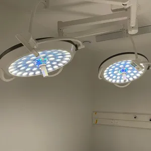 Luz LED quirúrgica de doble cabeza, luces de operación médica, lámpara de teatro